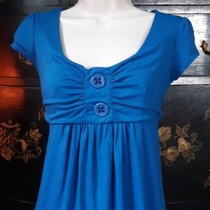 Forever 21 Blue Long Tee/Mini Dress L